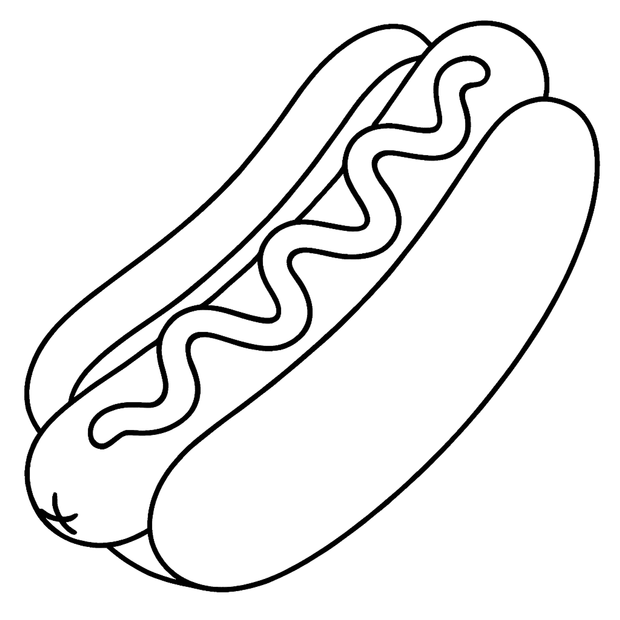 Hotdog Kleurplaat