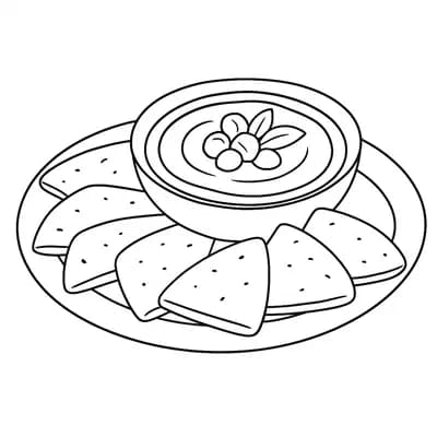 Hummus And Kleurplaat
