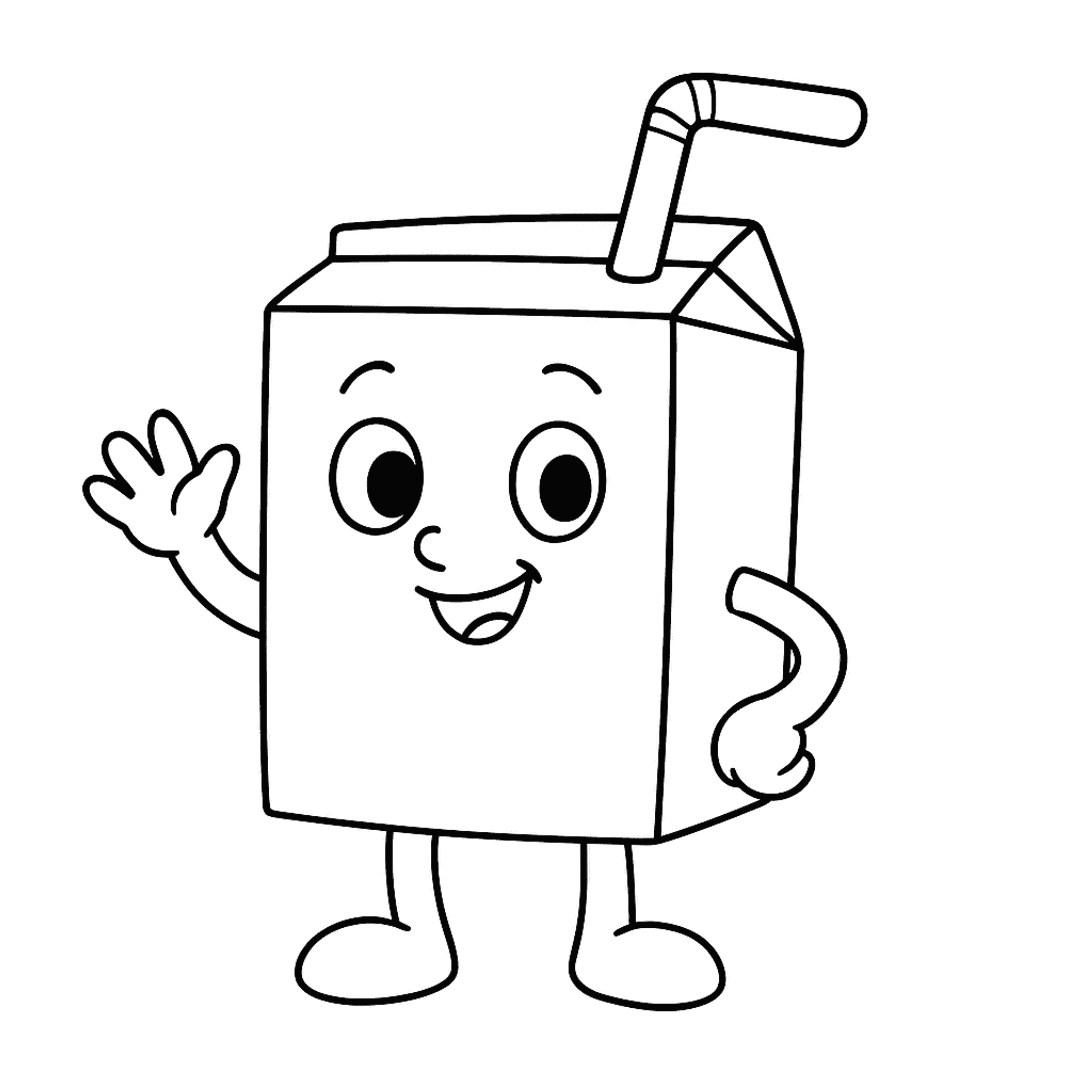 Juice Box Kleurplaat