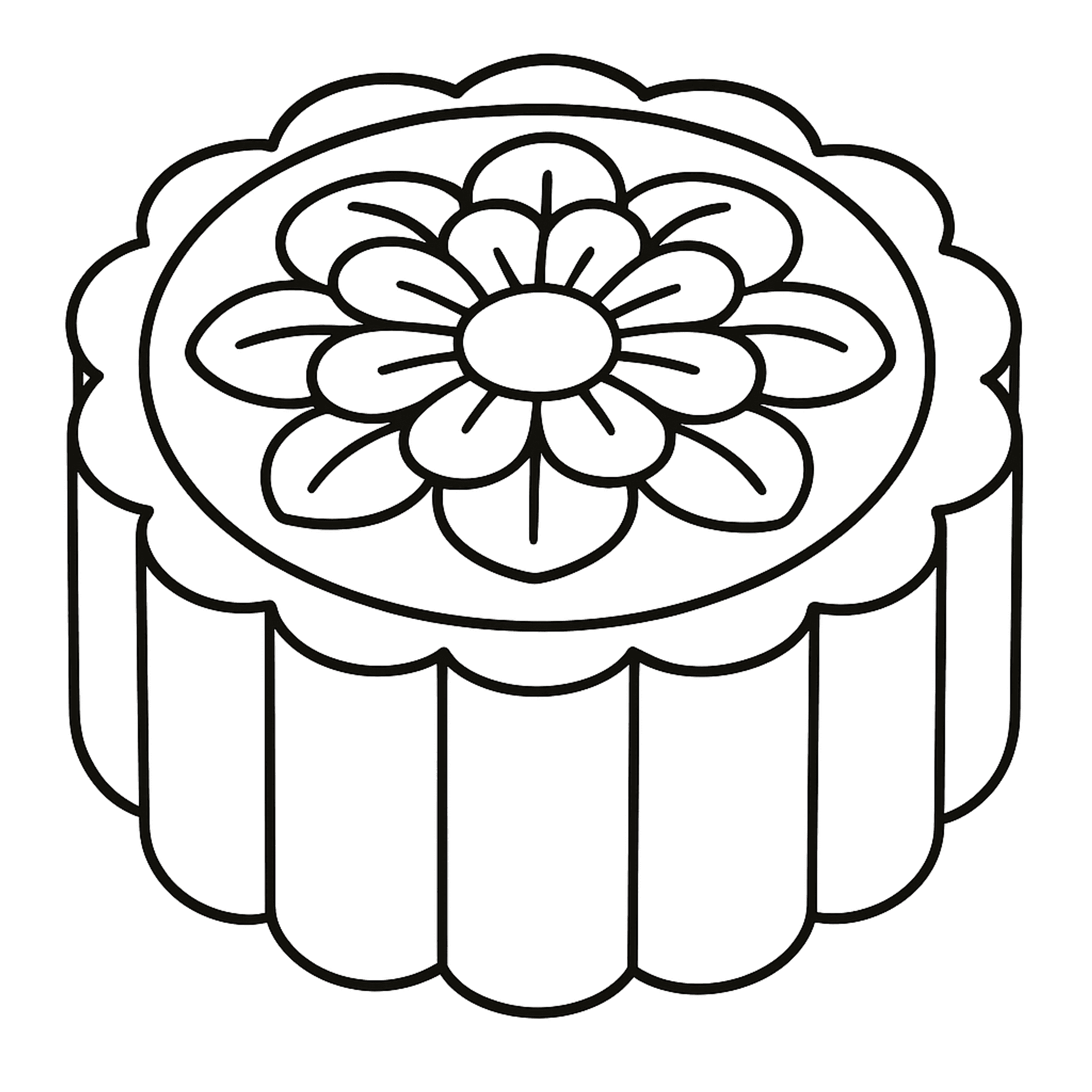 Mooncake Chinese Kleurplaat