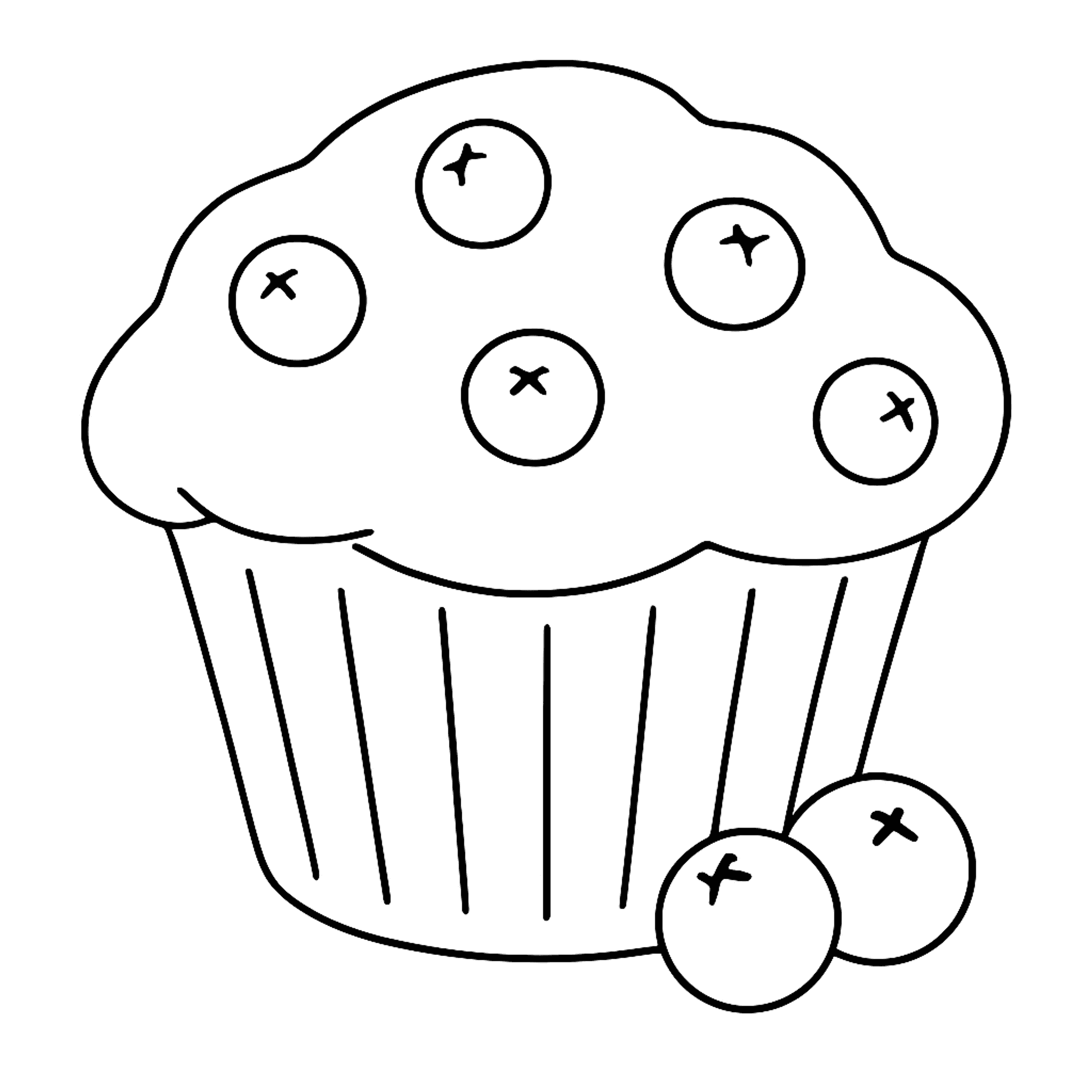 Muffin Kleurplaat