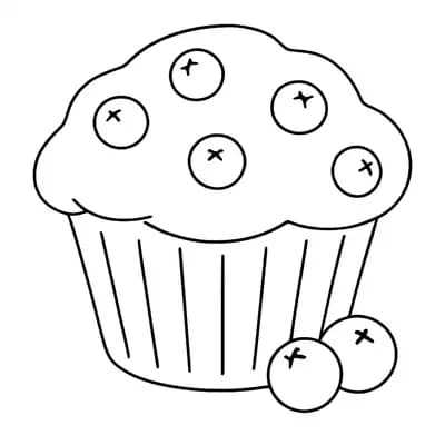 Muffin Kleurplaat