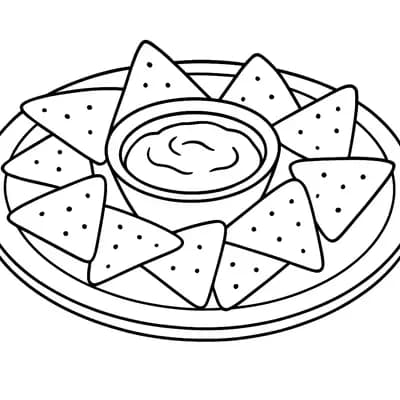 Nachos Kleurplaat