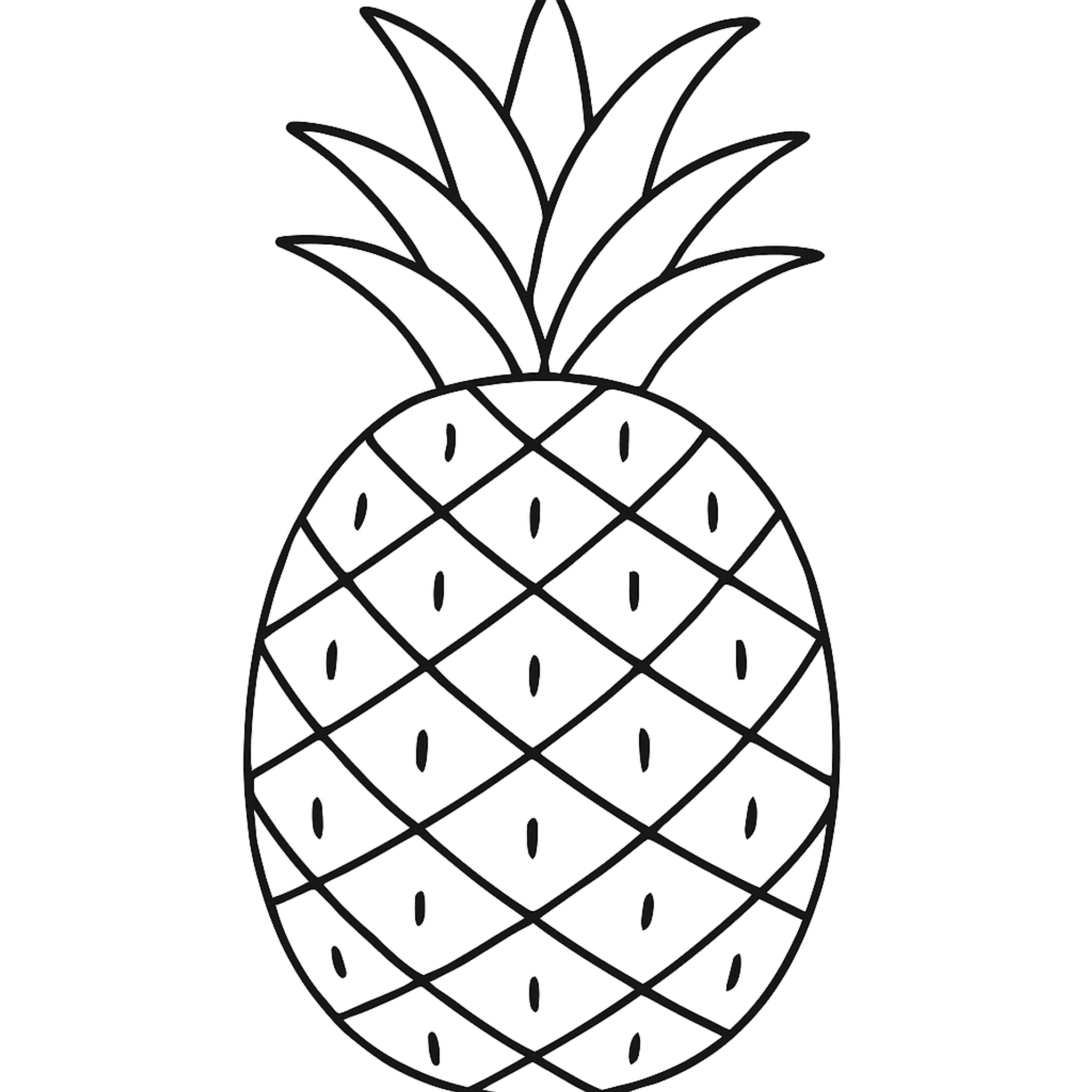Ananas Kleurplaat