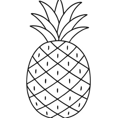 Ananas Kleurplaat
