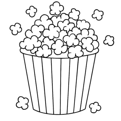 Popcorn Kleurplaat