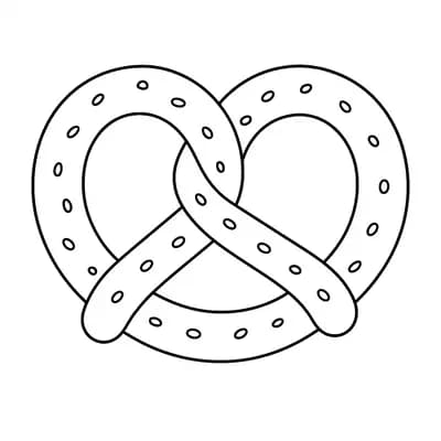 Pretzel Kleurplaat