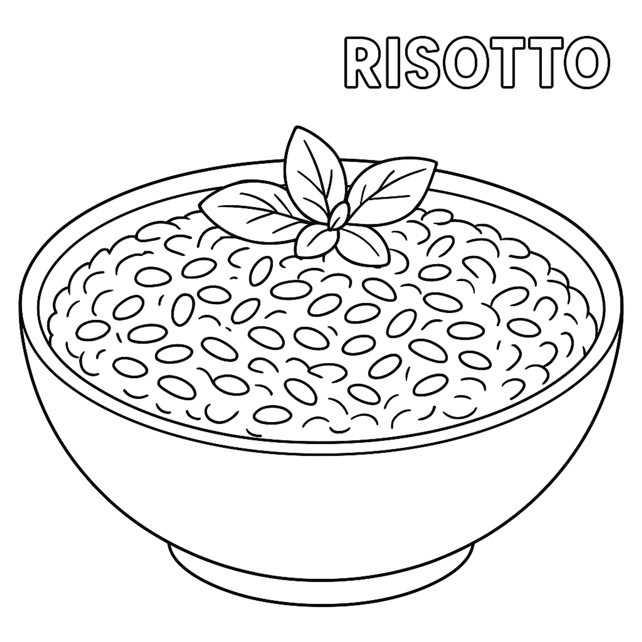 Risotto Creamy Kleurplaat