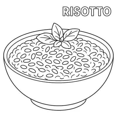 Risotto Creamy Kleurplaat