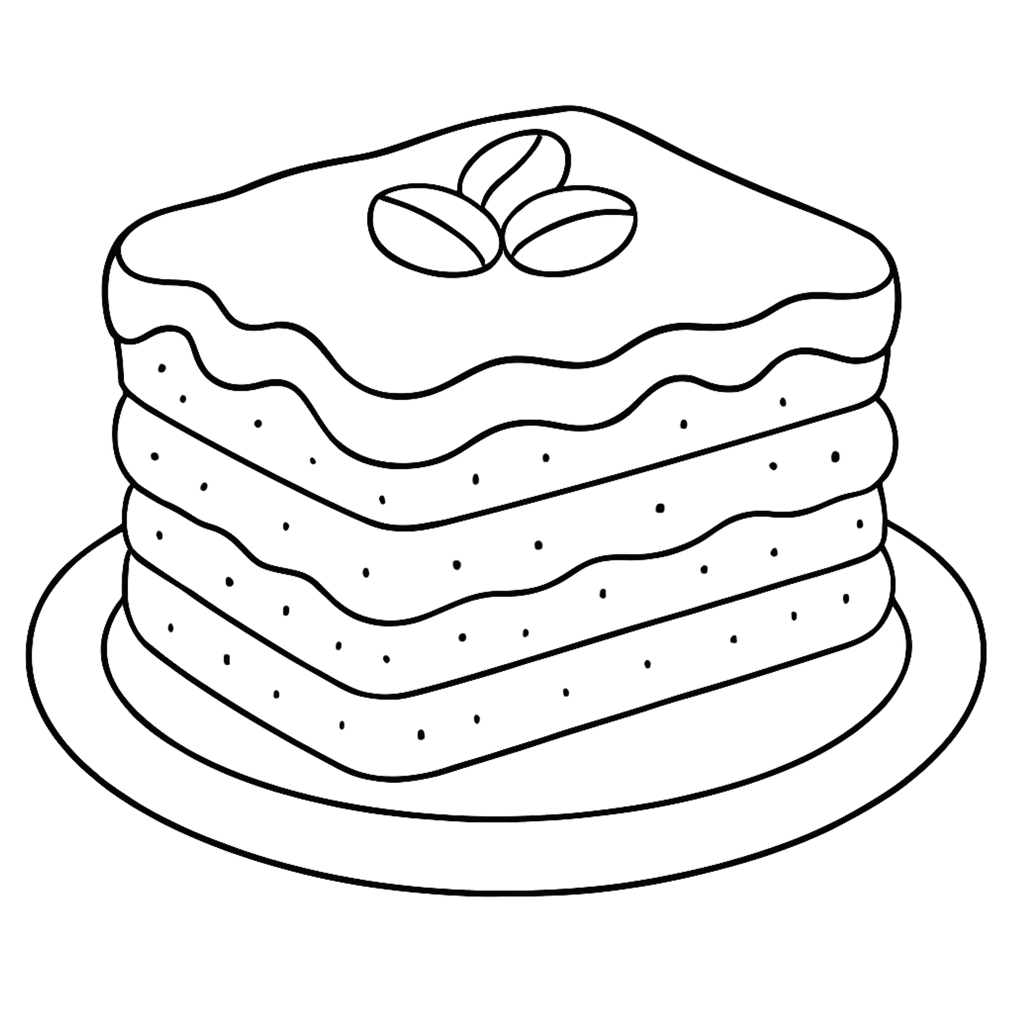 Tiramisu Layered Kleurplaat