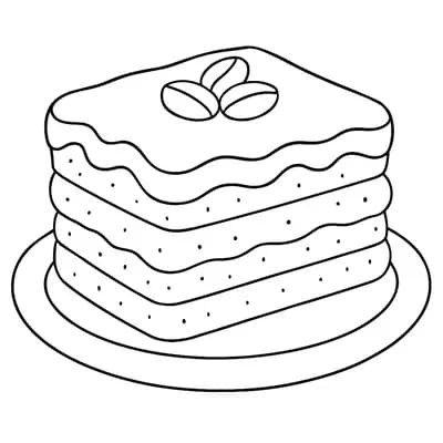 Tiramisu Layered Kleurplaat