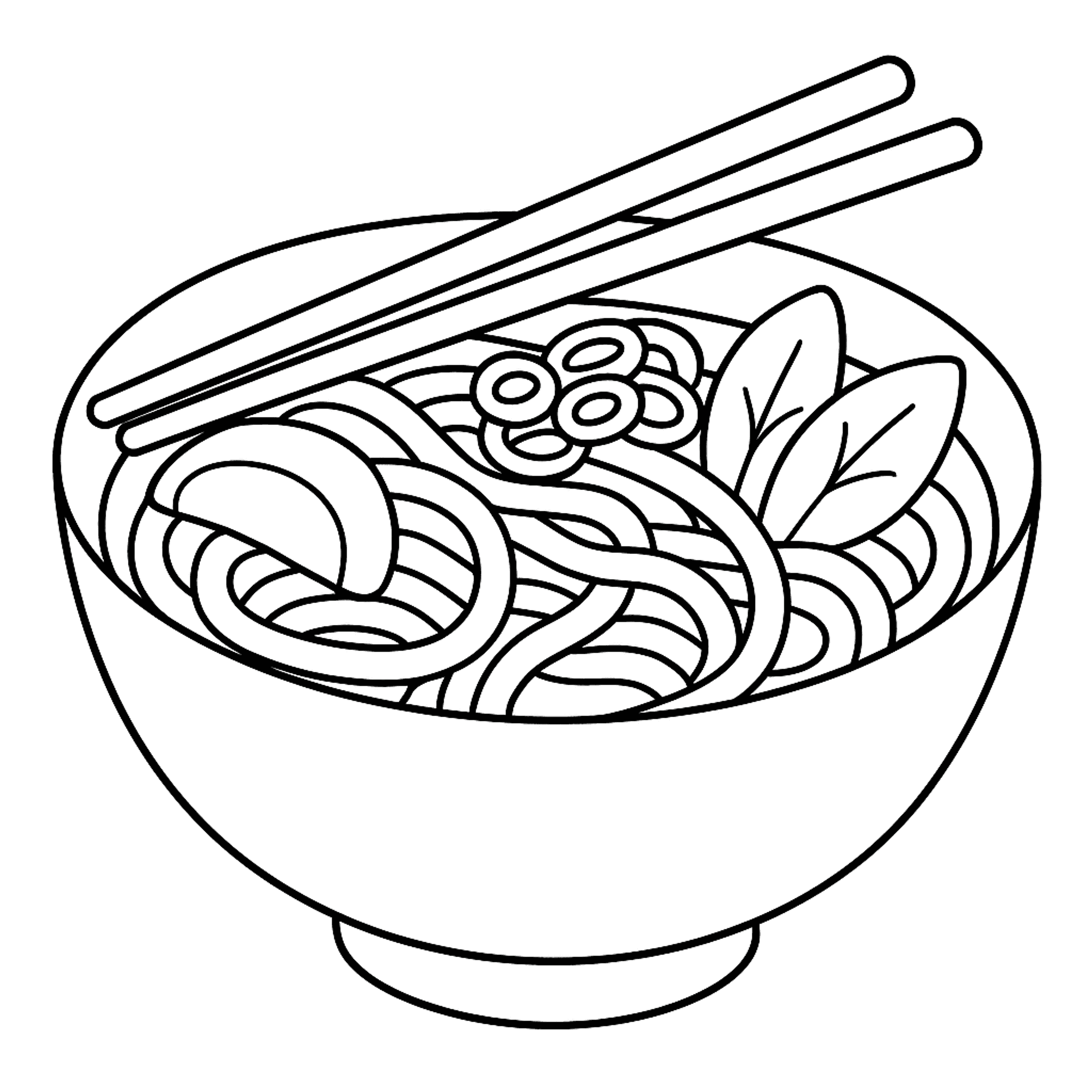 Udon Noodle Kleurplaat