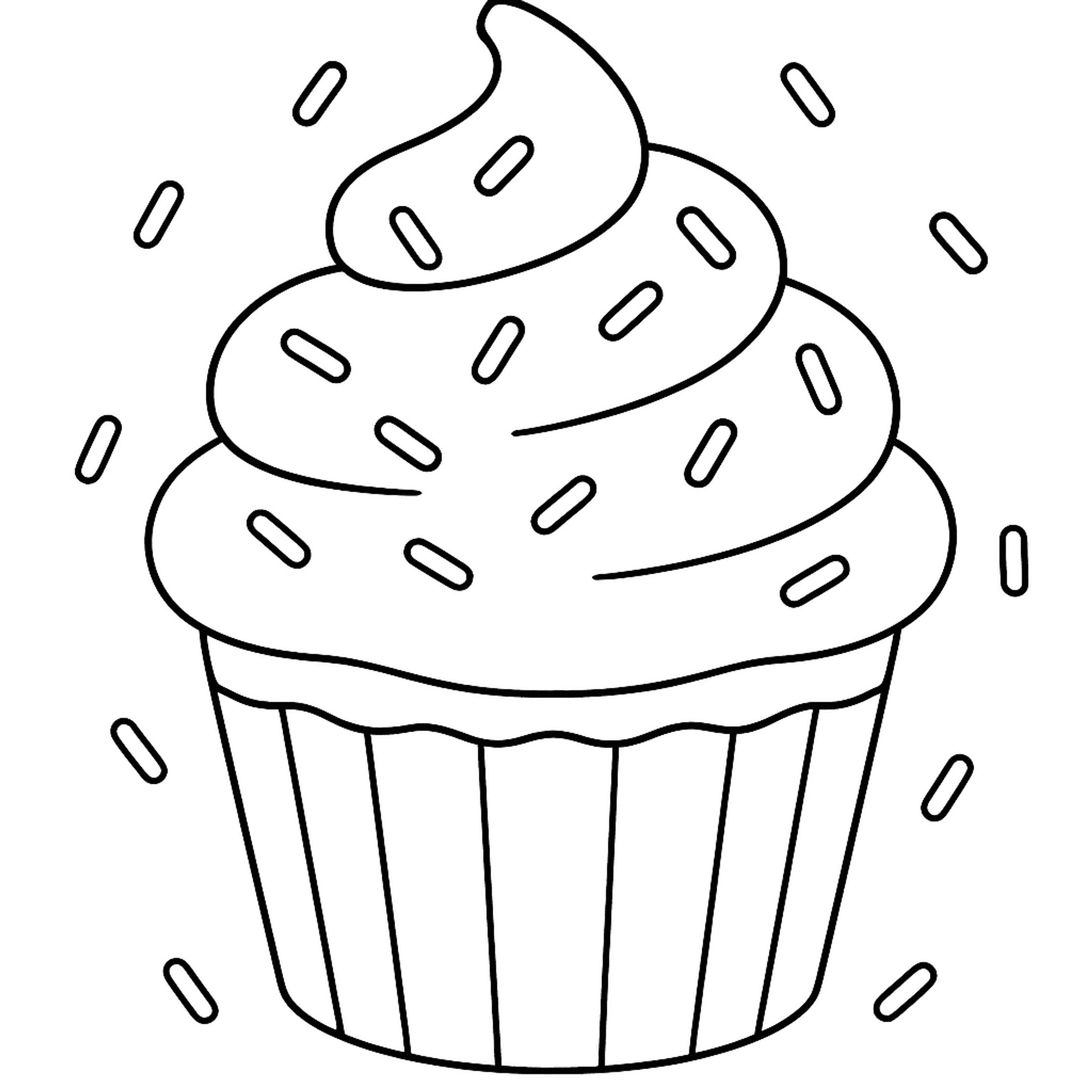 Vanilla Cupcake Kleurplaat
