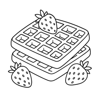 Wafels Kleurplaat