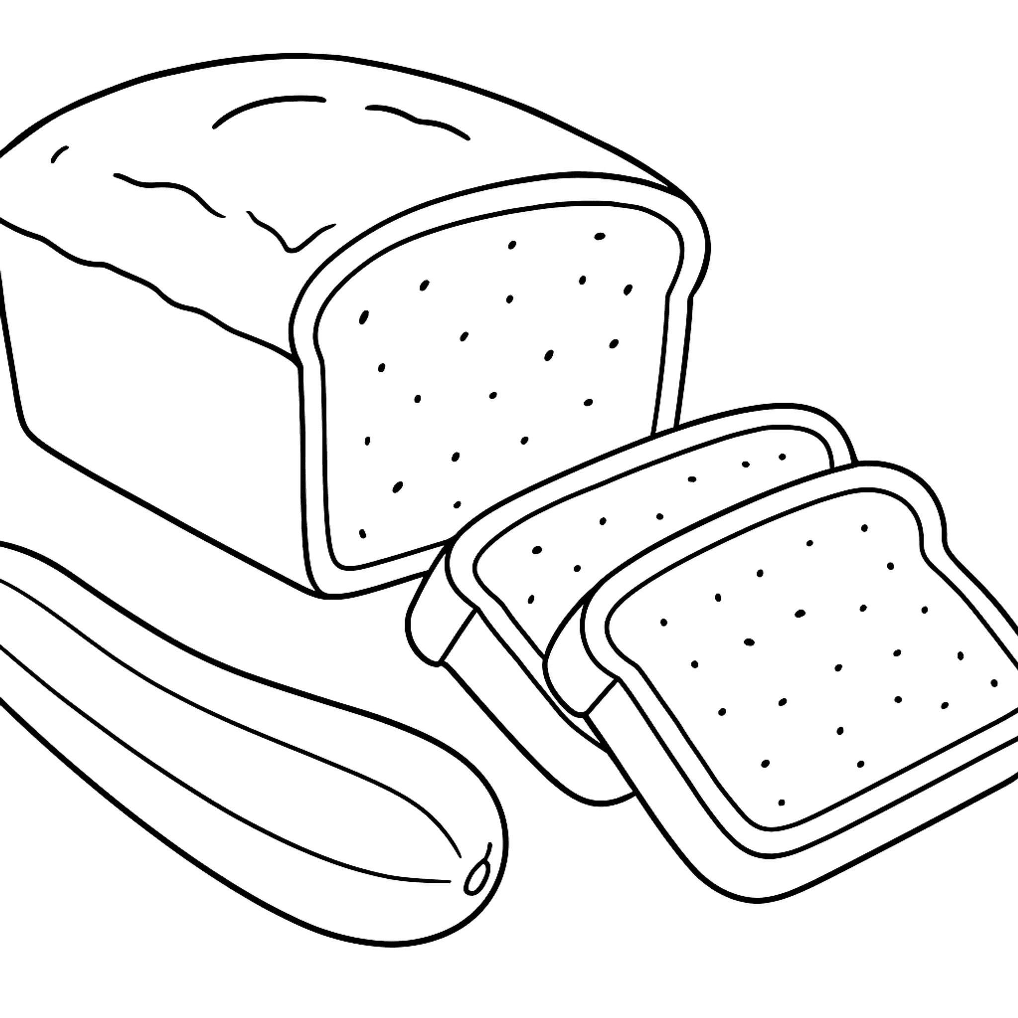 Zucchini Bread Kleurplaat