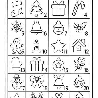 Adventskalender Kleurplaat