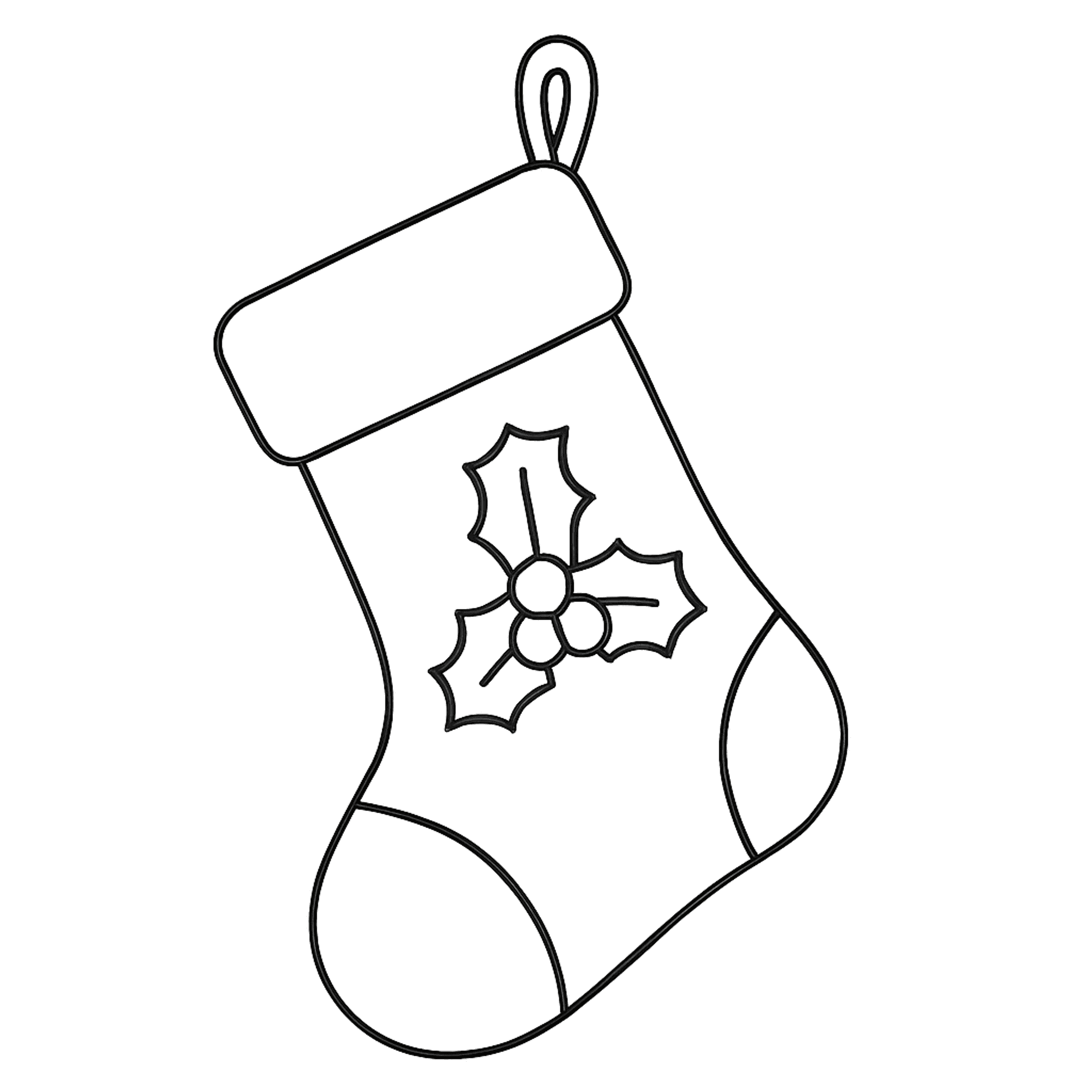 Kerstsok Kleurplaat