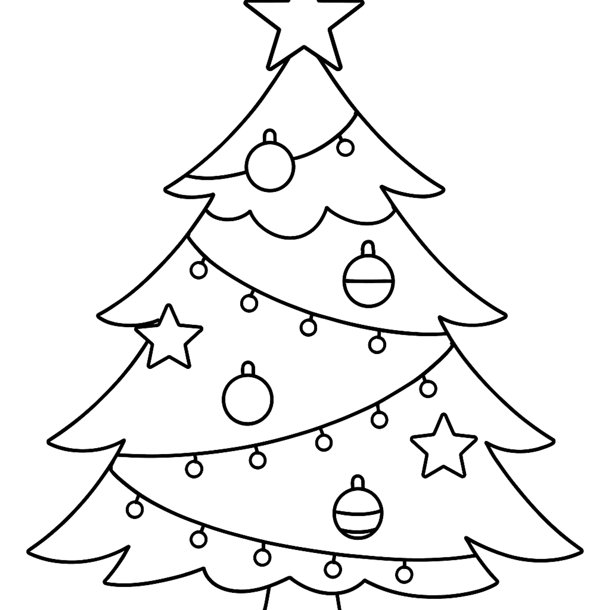 Kerstboom Kleurplaat