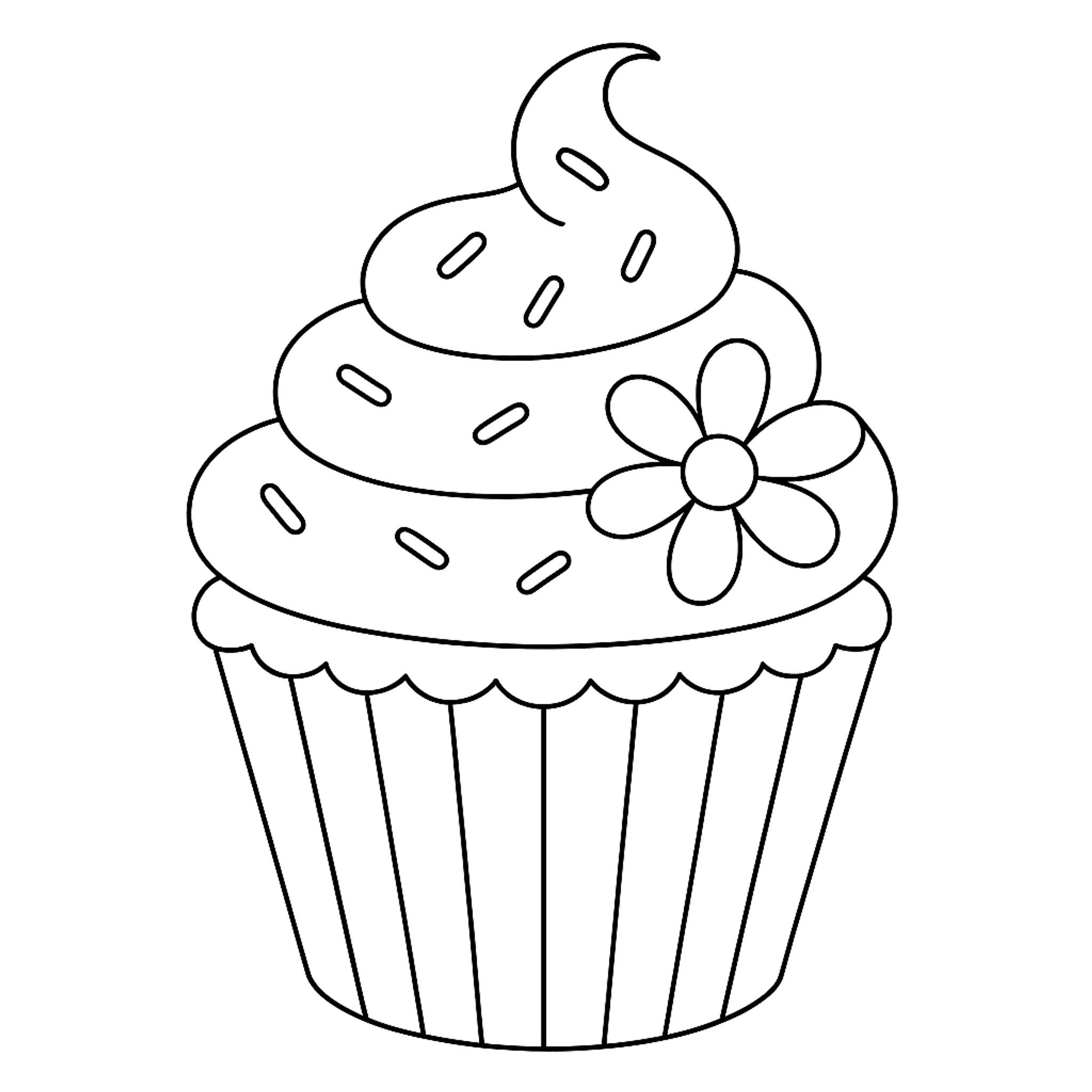 Cupcake Kleurplaat