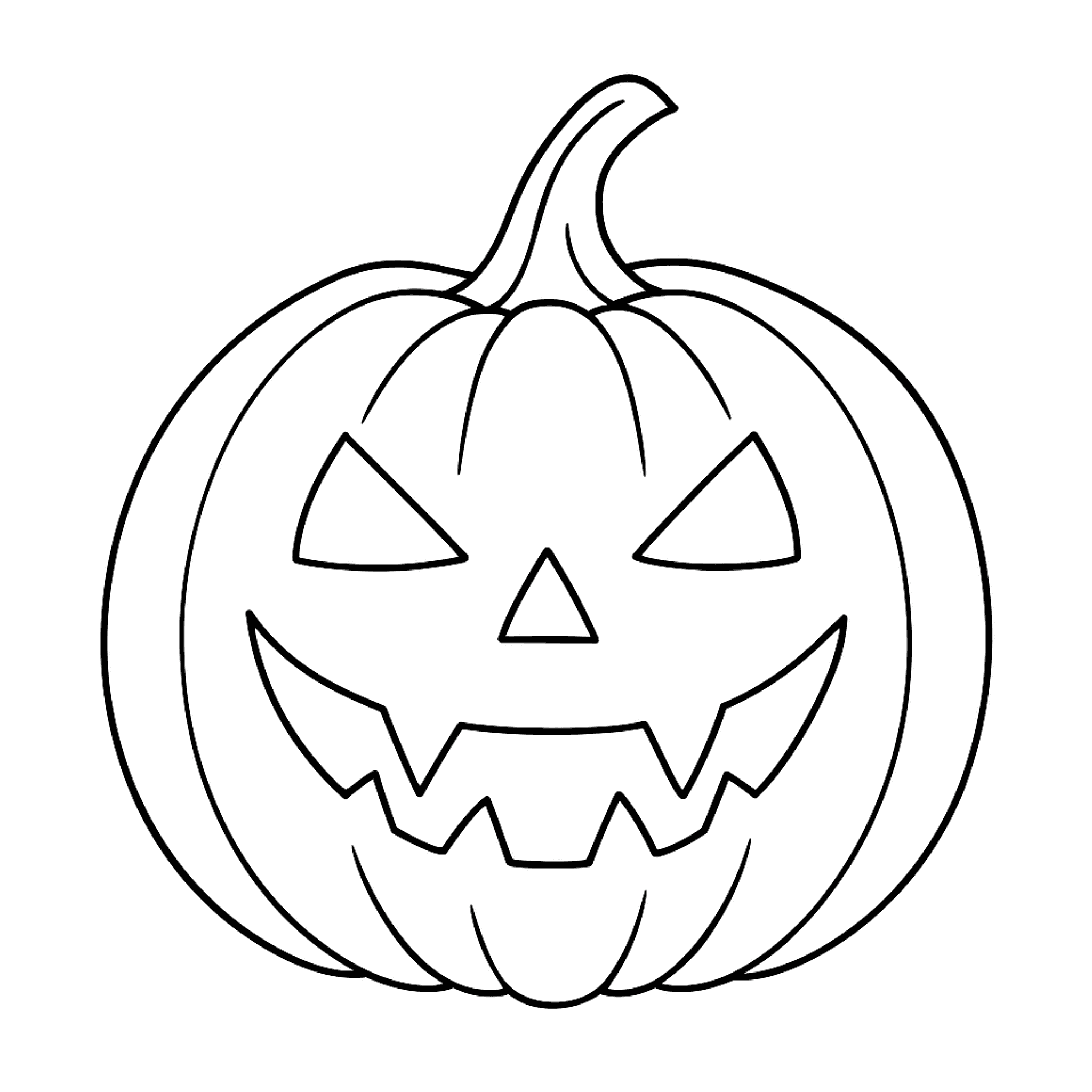 Halloween Pompoen Kleurplaat