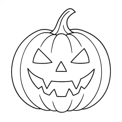 Halloween Pompoen Kleurplaat