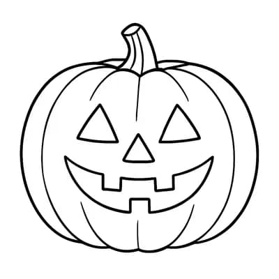 Halloween Pompoen Kleurplaat