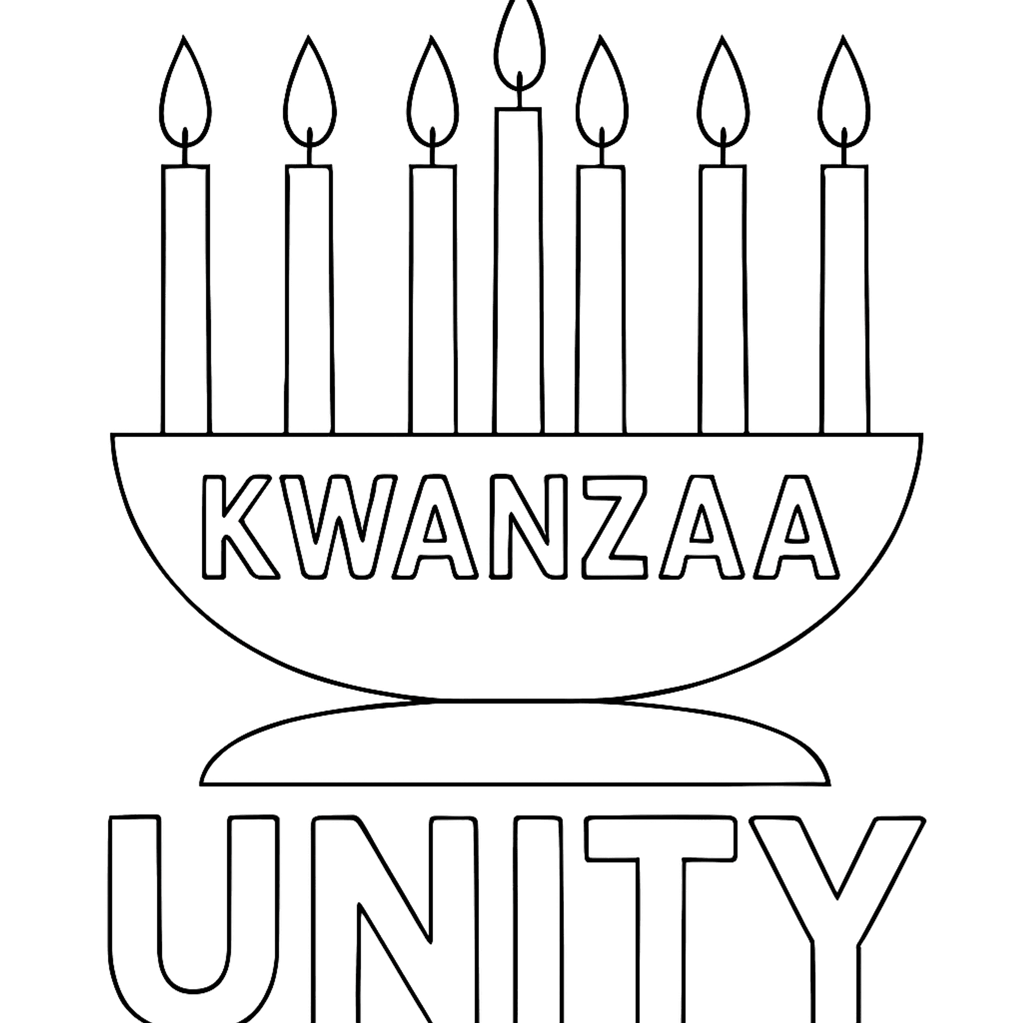 Kwanzaa Candles Kinara Kleurplaat