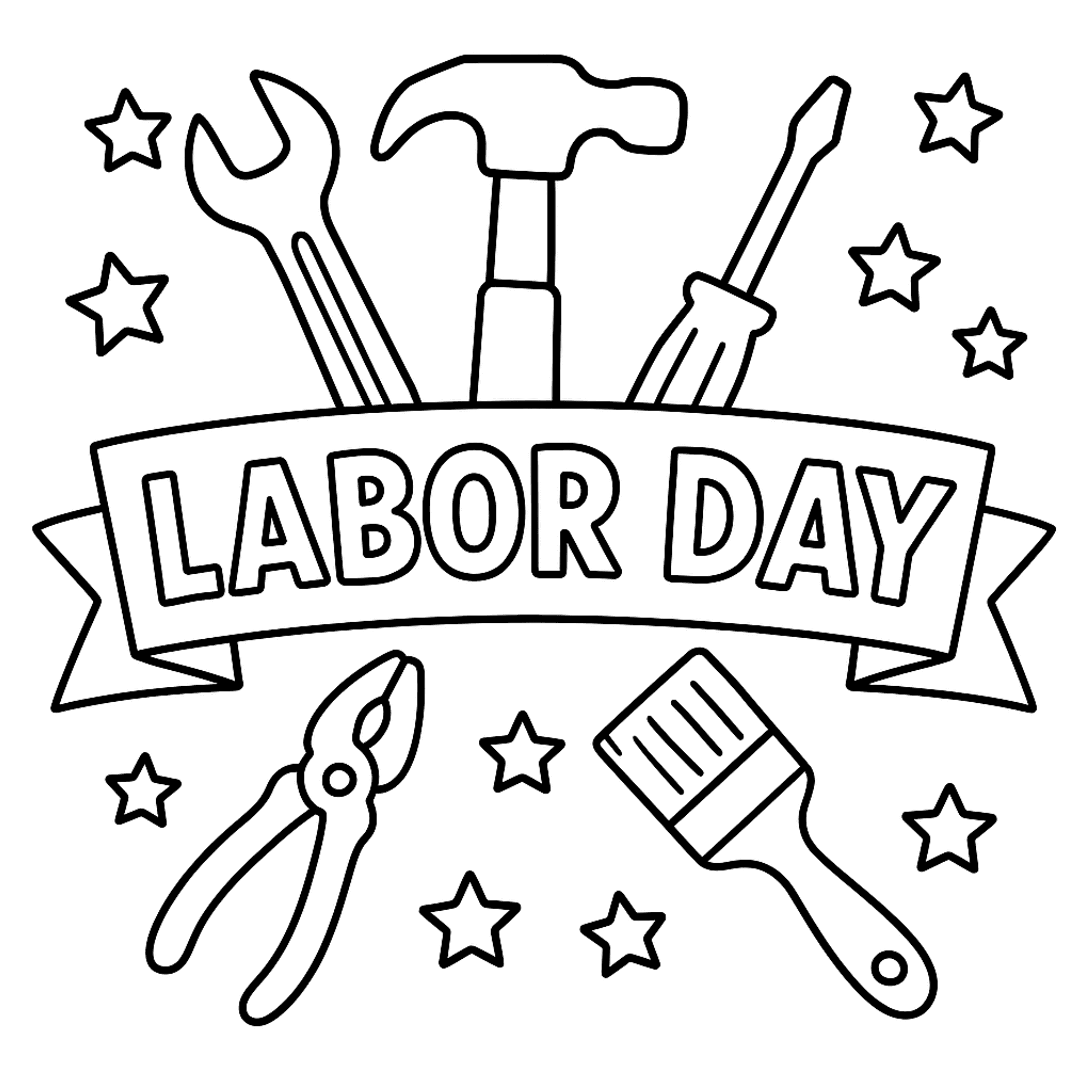 Labor Day Kleurplaat