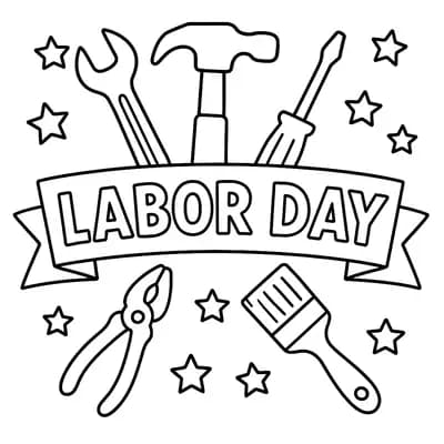 Labor Day Kleurplaat