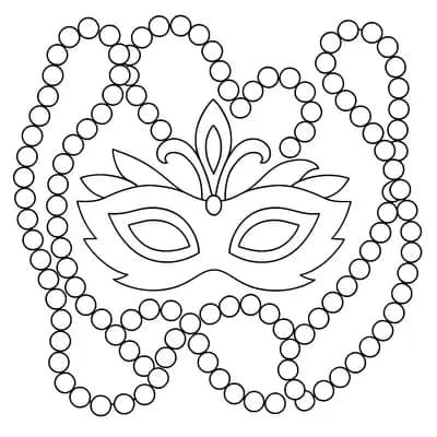 Mardi Gras Kleurplaat