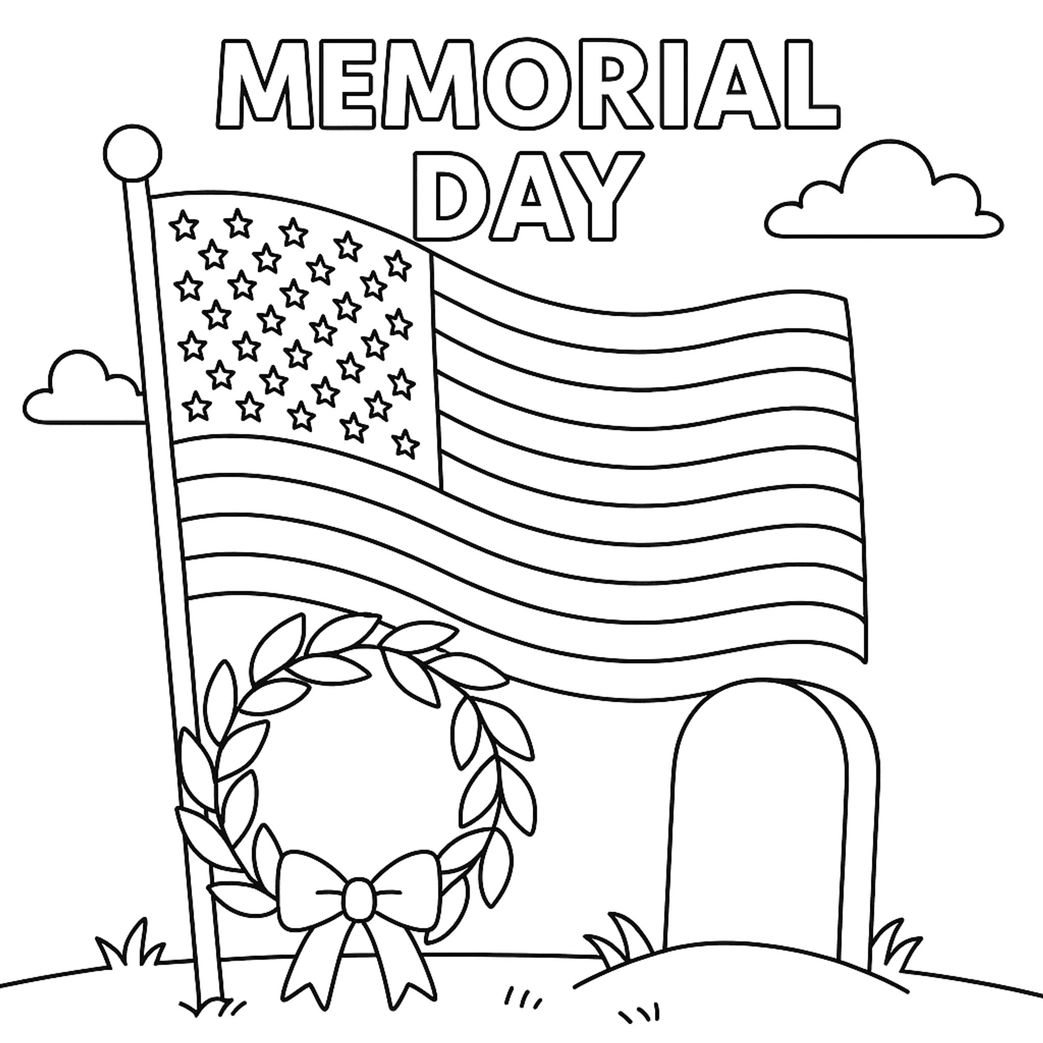 Memorial Day Kleurplaat