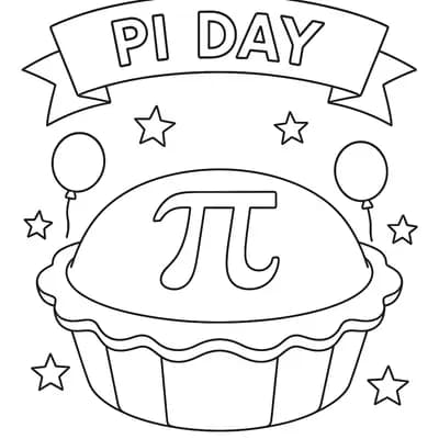 Pi Day Kleurplaat