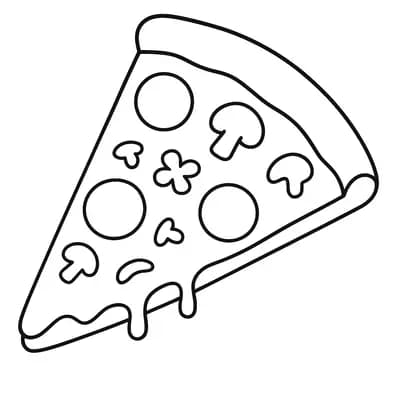 Pizza Kleurplaat