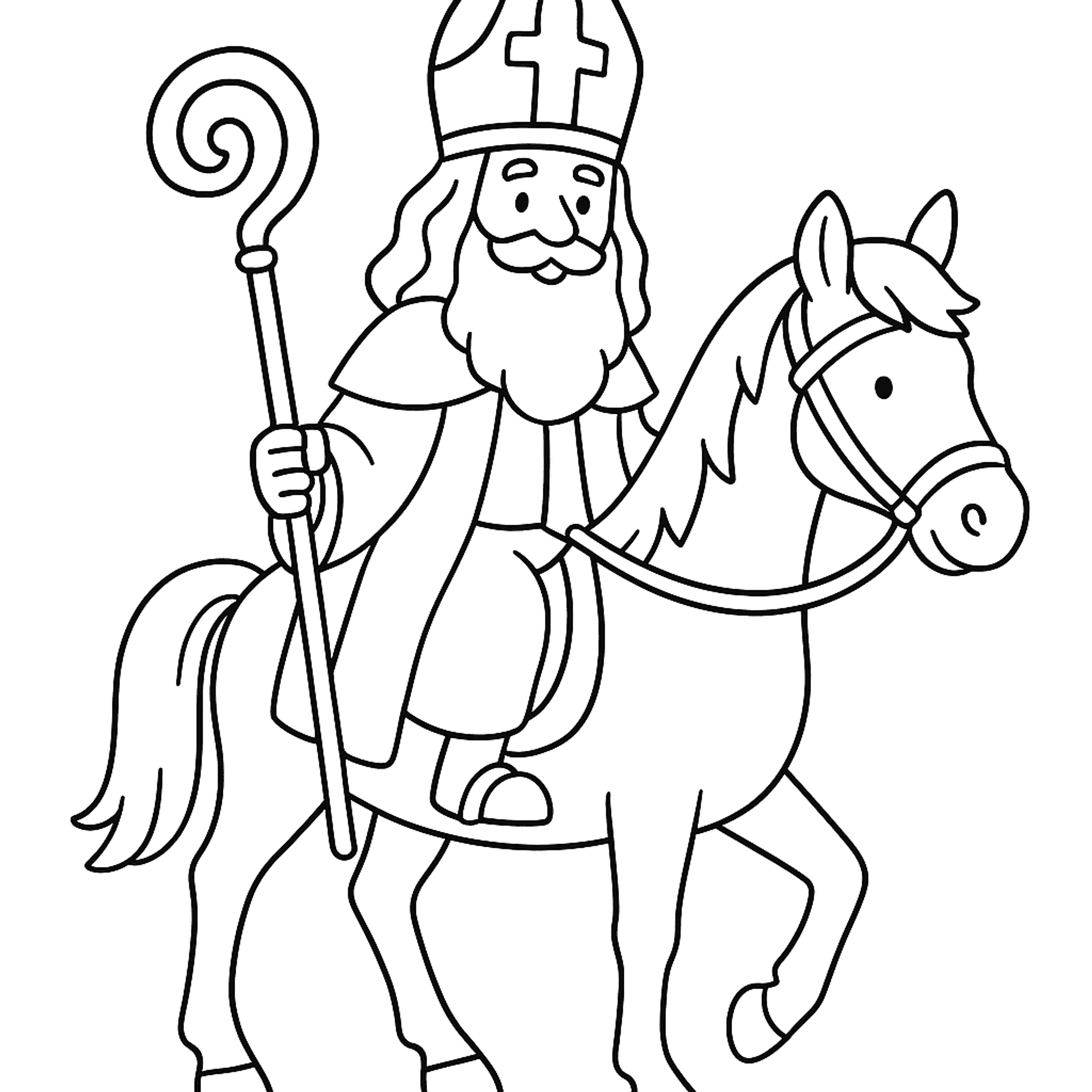 Sinterklaas Kleurplaat