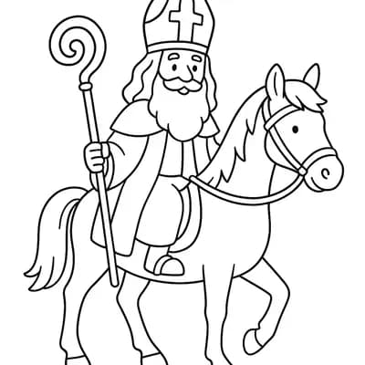 Sinterklaas Kleurplaat