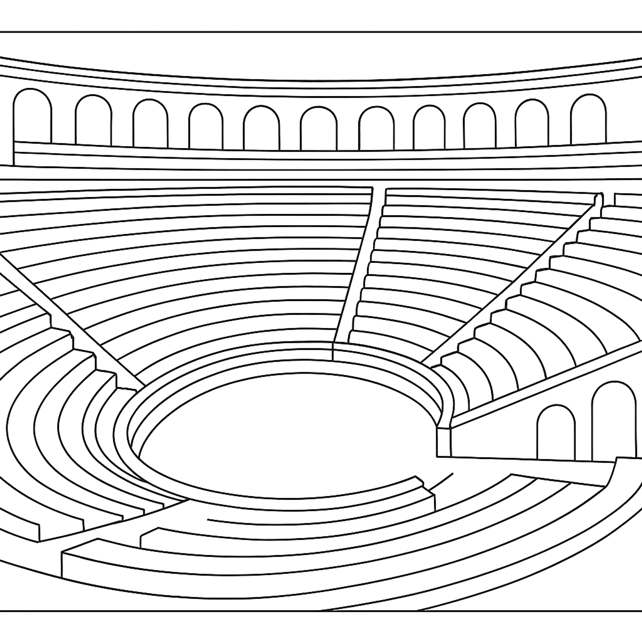 Amphitheater Ancient Kleurplaat