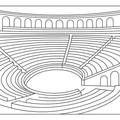 Amphitheater Ancient Kleurplaat