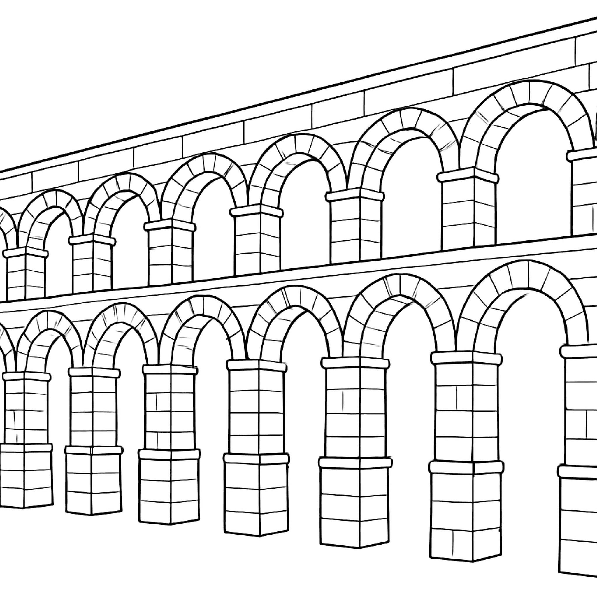 Aquaduct Kleurplaat