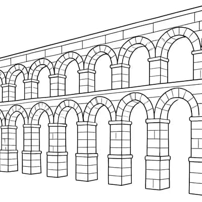 Aquaduct Kleurplaat