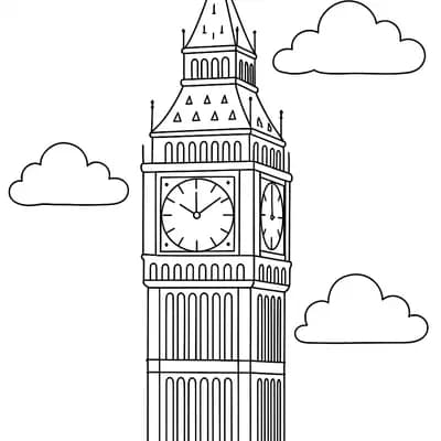 Big Ben Kleurplaat