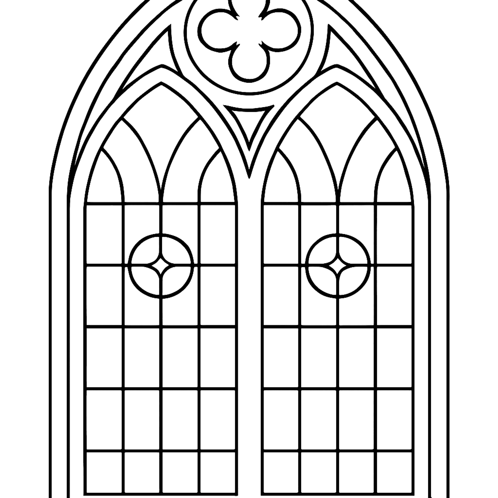 Cathedral Gothic Kleurplaat
