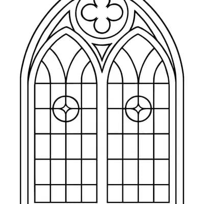Cathedral Gothic Kleurplaat