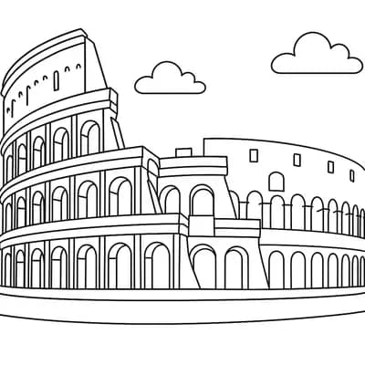 Colosseum Kleurplaat