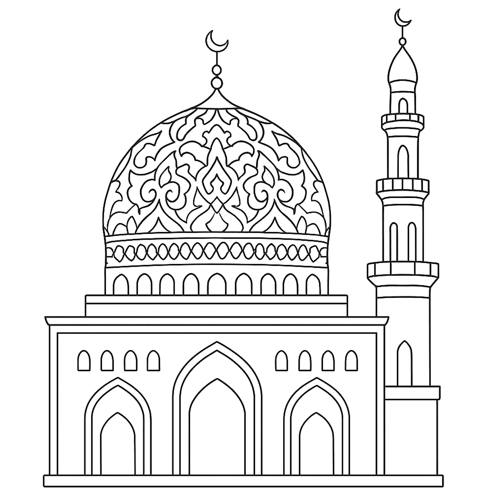 Dome Mosque Kleurplaat