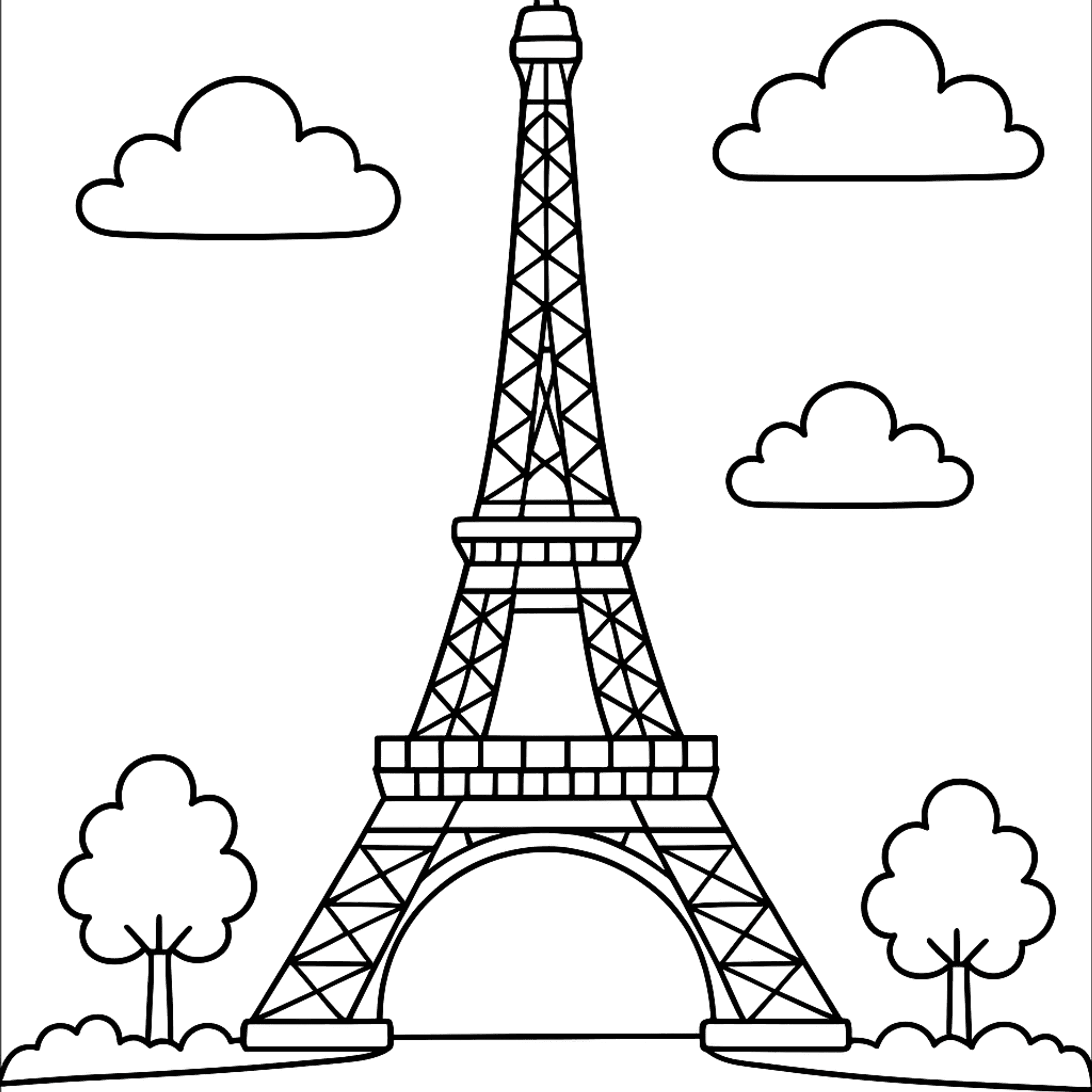 Eiffeltoren Kleurplaat