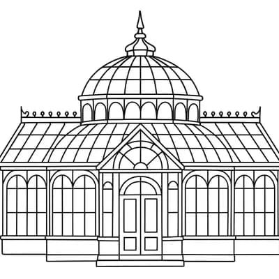 Greenhouse Conservatory Kleurplaat