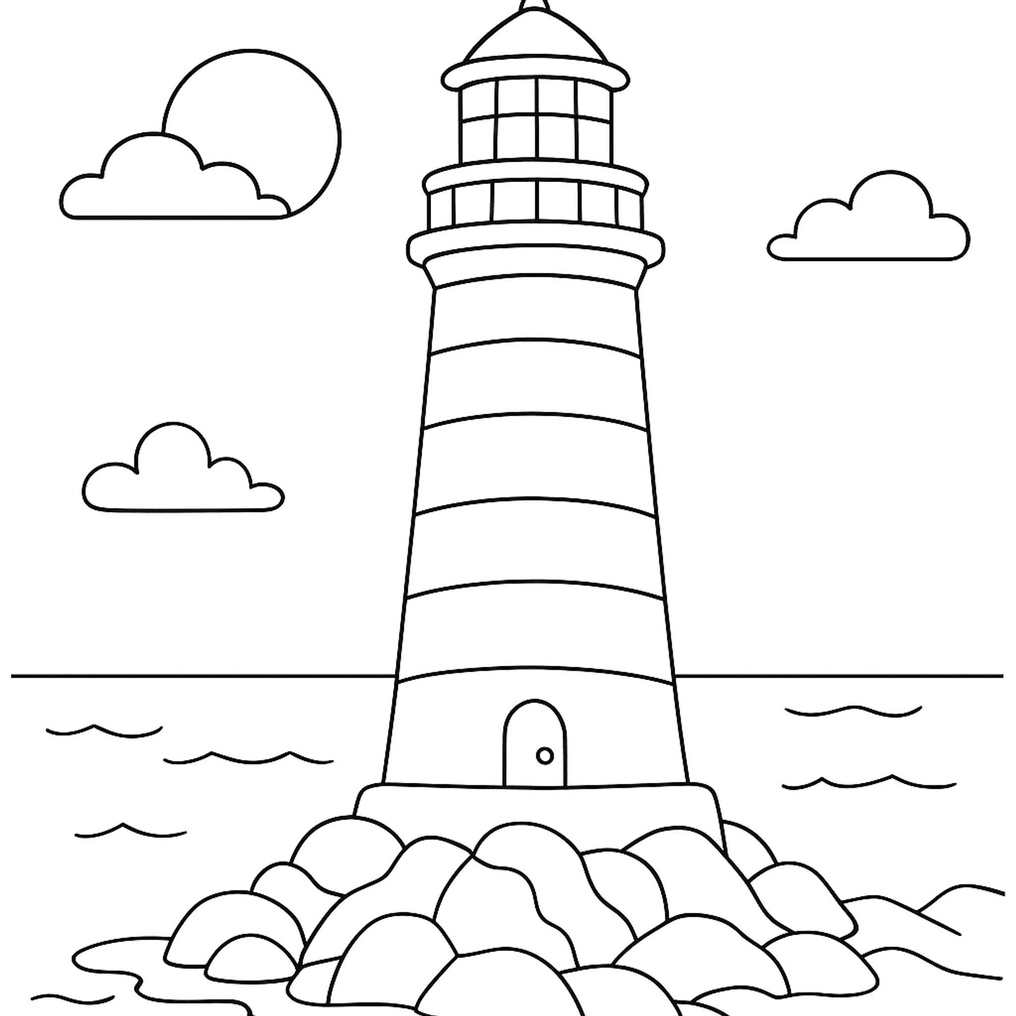 Harbor Lighthouse Kleurplaat