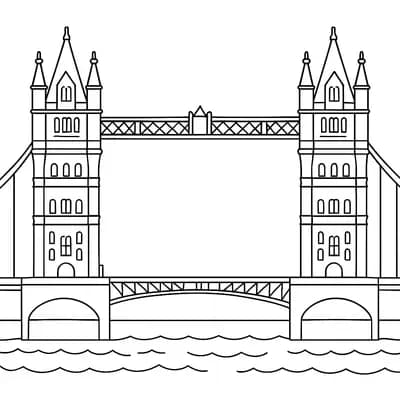 Tower Bridge Kleurplaat