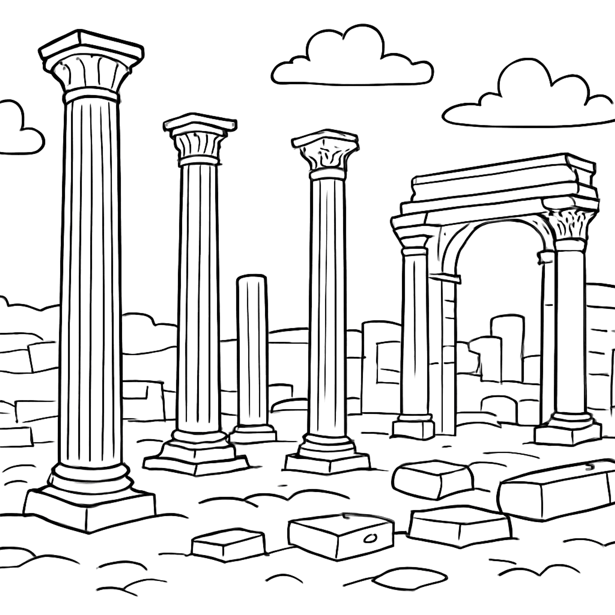 Roman Forum Kleurplaat