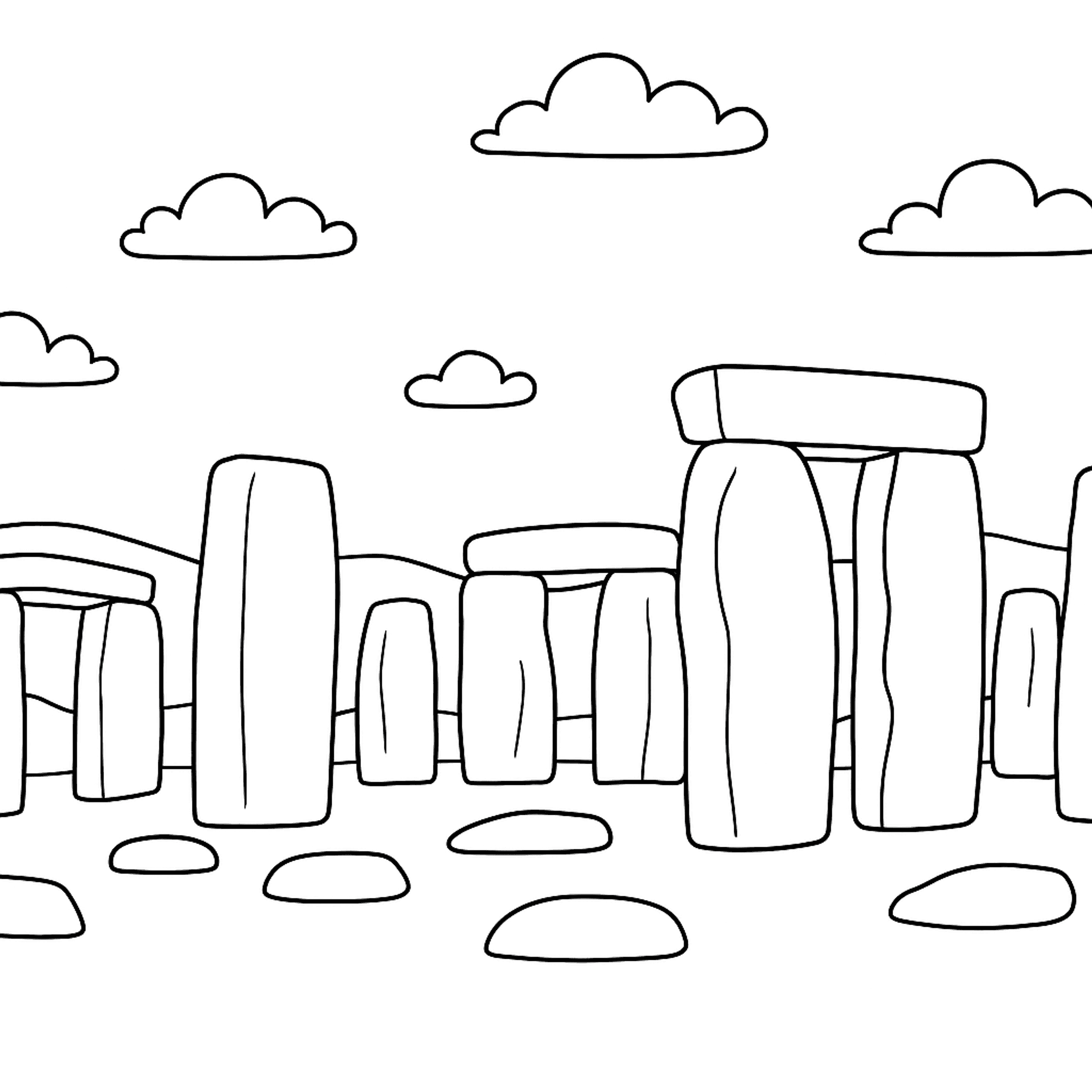 Stonehenge Kleurplaat